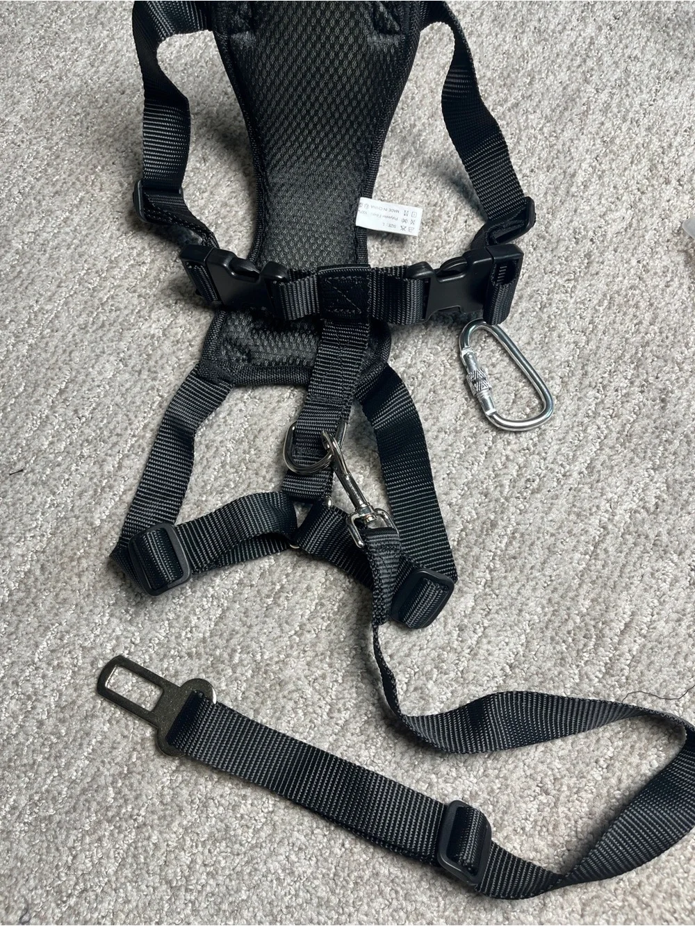 VavoPaw Dog Vehicle Safety Vest Harness - Black Daisy L. 2925/dc-1:v